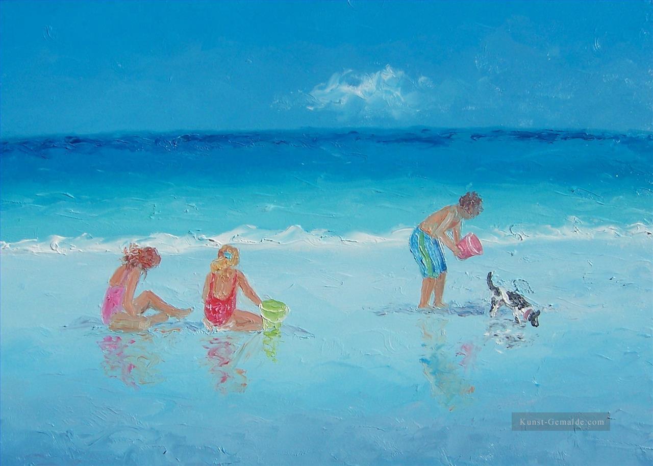 Ferien Impressionismus Kinder stranden Ölgemälde